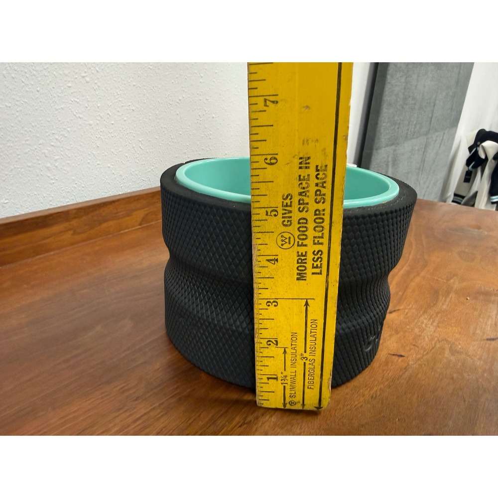 Chirp Wheel+ 6 Inch Deep Tissue Back Roller Teal Black Yoga Foam Muscle Relief - Picture 4 of 5